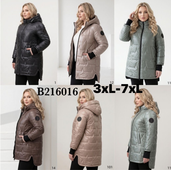 Kurtki damskie cienki Roz 3XL-7XL, 1 Kolor Paczka 5 szt